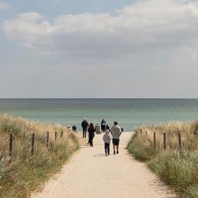 Marielyst beach path sandy summer